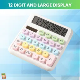 clairbell Desktop Cute Calculator, 12-Digit Large Display With Aesthetic Candy ColorO142 Desktop Cute Calculator, 12-Digit Large Display With Aesthetic Candy ColorQ142 Basic Calculator-picture-32