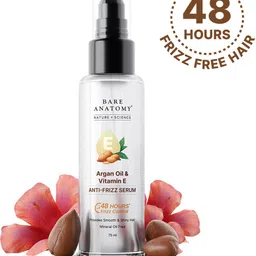 Argan & Vitamin E Anti-Frizz Hair Serum - 48H Frizz Control, Smooth & Shiny Hair-image-47