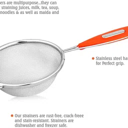 lsari Stainless Steel Soup Jali Strainer Juice Multiple Use Strainer Kitchen Tool. Strainer image 3
