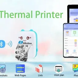 Wolcentra MX09 58mm Receipt + Label Thermal Bluetooth Thermal Pocket Mobile Printer Mini printer image 3