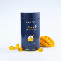 NEEND Melatonin Sleep Gummies (30 Gummies Pack) | Natural Sleeping Aid for Deep Sleep | 100% Veg for Stress Relief, Relaxation & Insomnia | Mango flavoured (5mg Melatonin) | Chamomile & Valerian Root Extrac-image-37