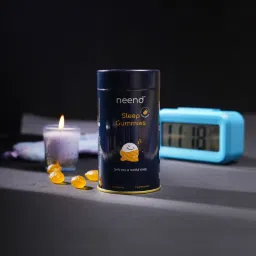 NEEND Melatonin Sleep Gummies (30 Gummies Pack) | Natural Sleeping Aid for Deep Sleep | 100% Veg for Stress Relief, Relaxation & Insomnia | Mango flavoured (5mg Melatonin) | Chamomile & Valerian Root Extrac image 4