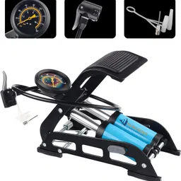 lirzeg Double Barrel Bike Floor Foot Pump,Portable Air Pump Inflator Pump with 160PSI Car Pump-picture-26
