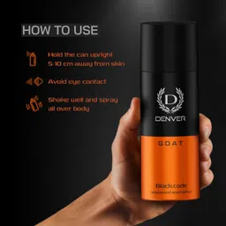 denver GOAT Deodorant Body Spray For Men|Long Lasting Provides 24hour odor protection Deodorant Spray - For Men image 4