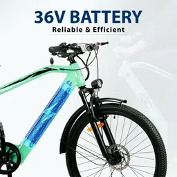 gosporty Sustainable E-Cycle for Commuting | Detachable Carrier and High-Traction Tires 26 inches Single Speed Lithium-ion (Li-ion) Electric Cycle image 4