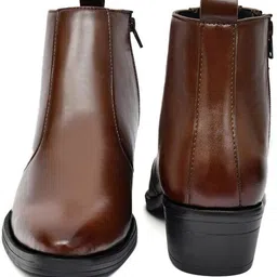 n n creaction Casual Leather Chelsea Zip Elastic Boots For Men image 2