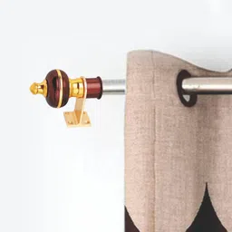 samware Maroon Rod Rail Bracket, Curtain Rings, Tieback Hook Metal image 2