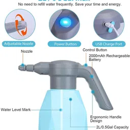 verilux 2L Electric Watering Spray Pump for House, Garden Plants, Automatic Plant 2 L Hand Held Sprayer image 3