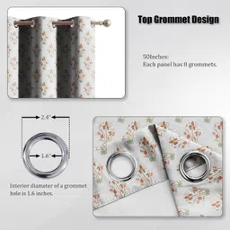 casableu 274.32 cm (9 ft) Long Door Polyester Room Darkening Curtain (Pack Of 2) image 3