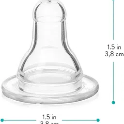 bonne Newborn Bottle Nipples for All Type Feeding Bottles (pack of 10) New Born Flow Nipple image 2