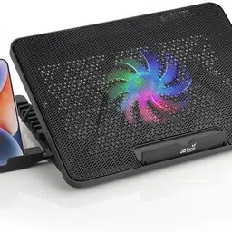JD FRESH 1 fan Laptop Cooling Pad with mobile stand and One Big Quiet Cooling Fan Gaming Accessory Kit-picture-10