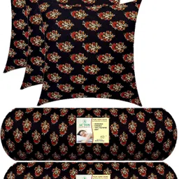 swikon star 2 Bolster And 3 Microfibre Floral Cushion Pack of 5-picture-31