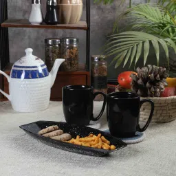 cdi 250 ML Black Ceramic (Set of 3) Mugs image 1