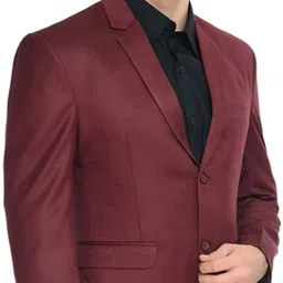 trulyfeb Men Solid Single Breasted Formal, Festive Blazer image 3