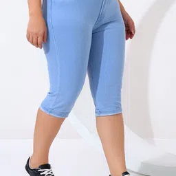 nifty Women Light Blue Capri image 3