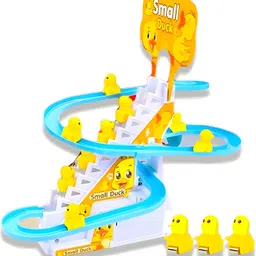 zenex store Small Ducks Climbing Toy Set Duck Roller Coaster with Flashing Lights & Music-picture-15