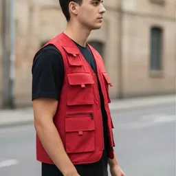 sovin Solid Men Waistcoat image 3