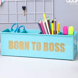 dudki Blue Resistant Desk Organiser With 4 Compartments image 4