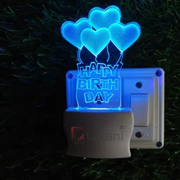 ukani HAPPY BIRTHDAY Acrylic 3D Illusion RGB 7 Colour Changing LED Plug and Play Night Lamp-picture-38
