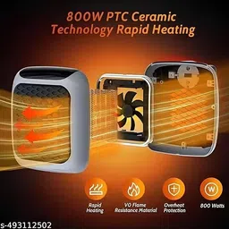 nuvio Handy Heater 800watt Portable Heater handy heater fan room office school Fan Room Heater image 4