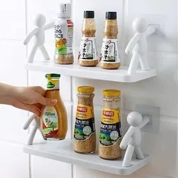 Self Adhesivecute Floating Shelves Wall Shelf for Home, Office & Kitchen X2.276 Plastic Wall Shelf-image-35