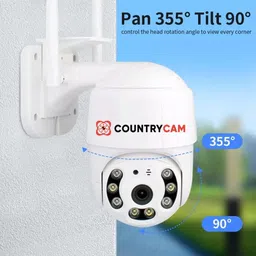 COUNTRYCAM 5MP FHD WiFi Camera PTZ Two Way Audio Color Night Vision Waterproof Outdoor Security Camera image 2