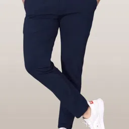 advikfashion Men Slim Fit Blue Cotton Blend Trousers-picture-11