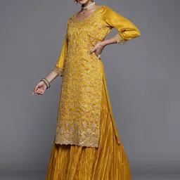 libas Women Silk Blend Kurta Sharara Set image 2