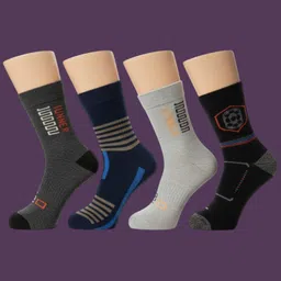 naosucura Men Graphic Print Mid-Calf/Crew-picture-28