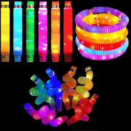 sktoyzone pop Tube 12 PC LED Lights Pop Fidget Tubes Pop Fidget Sensory Toys multi color-picture-10