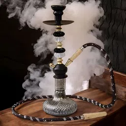 smock strech Modern Trends Hookah Design 18.5 inch Glass, Gold Plated, Cast Iron Hookah-picture-13