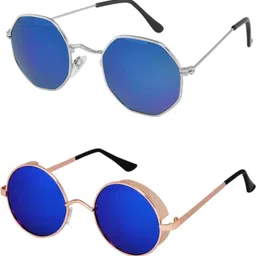 rich club UV Protection, Gradient Round Sunglasses (51)-picture-30