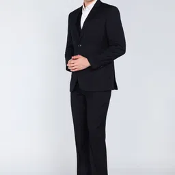 park avenue Men SB2 NOTCH S.SLIM FIT 3PC SUIT Solid Suit image 3
