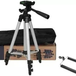 SANNO WORLD Portable and Foldable 3110 Tripod with Stand & Holder Kit for Mobile Phone Monopod, Monopod Kit, Tripod, Tripod Kit, Tripod Ball Head-image-1