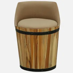 bohemiana from pepperfry Norah Teak Wood Stool In Natural Finish image 5