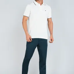 parx Men Tapered Dark Blue Cotton Blend Trousers image 2
