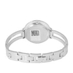 Timex Women Blue Brass Dial & Silver Toned Bracelet Style Straps Analogue Watch TWEL13500 image 5