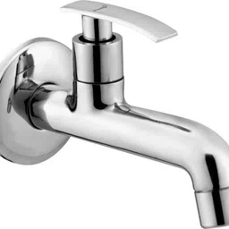 Passion Long Body Wall Mount Bib Tap for Bathroom Brass Spindle with Aerator & Flange Bib Tap Faucet-image-0