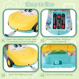 magicwand Musical Mobile Cordless Smart Phone Toy Car with Moving Gears image 2