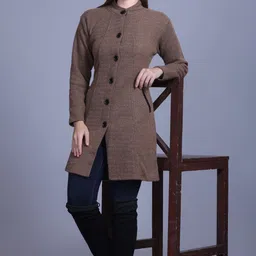 areemas Suede Solid Coat For Women image 1
