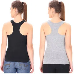 alpha beauty lingerie Women Black, Grey Tank Top/Vest image 2