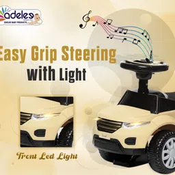 odelee Basic Evok Push Ride on Car for Kids with Backrest & Rotating Steering Wheel-picture-26