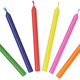 shree shine 70 Pcs Plain Multicolour Stick Candle Without Stand for Diwali Festival,Decoration,Celebration (Height-10 cm) Candle image 2