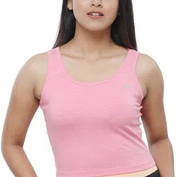 lovable Women Solid Round Neck Cotton Blend Pink T-Shirt-picture-23