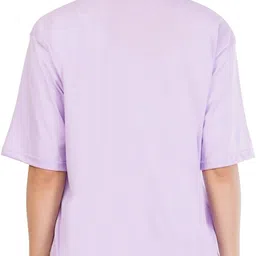 betrost Pack of 2 Women Printed Round Neck Pure Cotton Light Green, Purple T-Shirt image 2