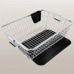 kitcheria Dish Drainer Kitchen Rack Utensils Basket Drainer & Dish Drainer Basket for Kitchen Steel-picture-14