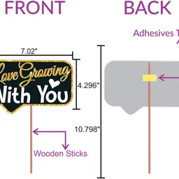 wobbox 25th anniversary party props, 25th Wedding anniversary decoration items(FP171) Photo Booth Board image 3