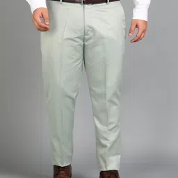 metronaut plus Plus Size Men Slim Fit Green Polyester Trousers-picture-22