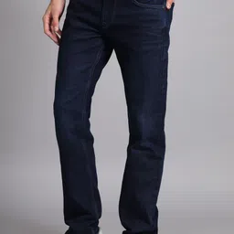 lawman Men Boot-Leg Mid Rise Dark Blue Jeans image 3