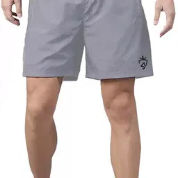 cross spirit Pack of 2 Solid Men Grey Sports Shorts image 2